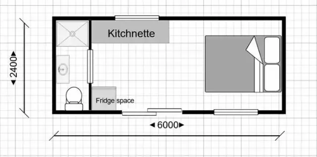 6.0m Cabin size