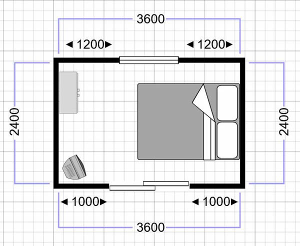 Sleepout Floor plan