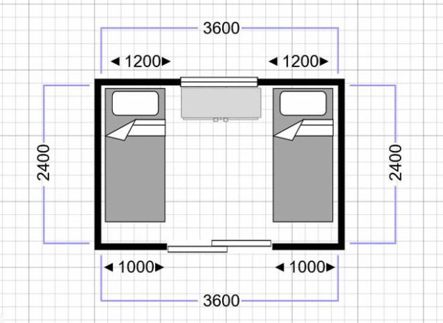 Sleepout floor plan two beds